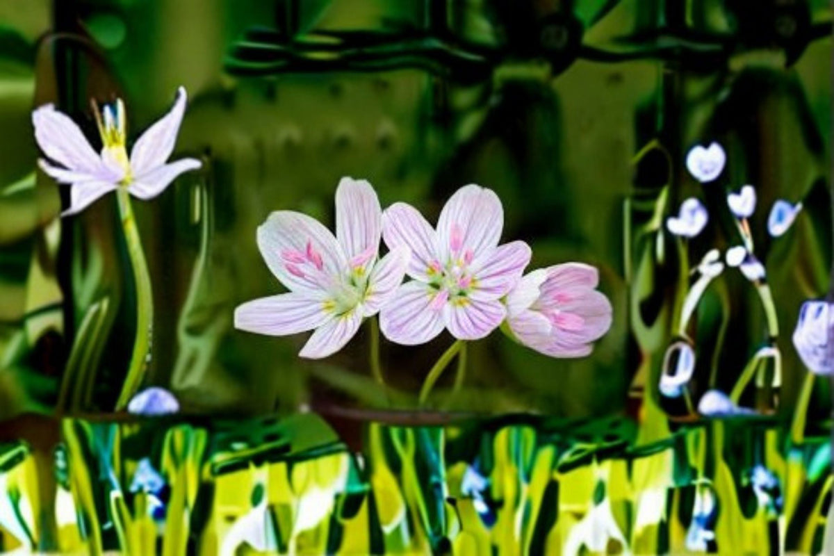 Spring Beauty Seeds - Claytonia virginica Pink White Woodland Wildflower Seeds for Shade Gardens, Native Perennial Flower Pack