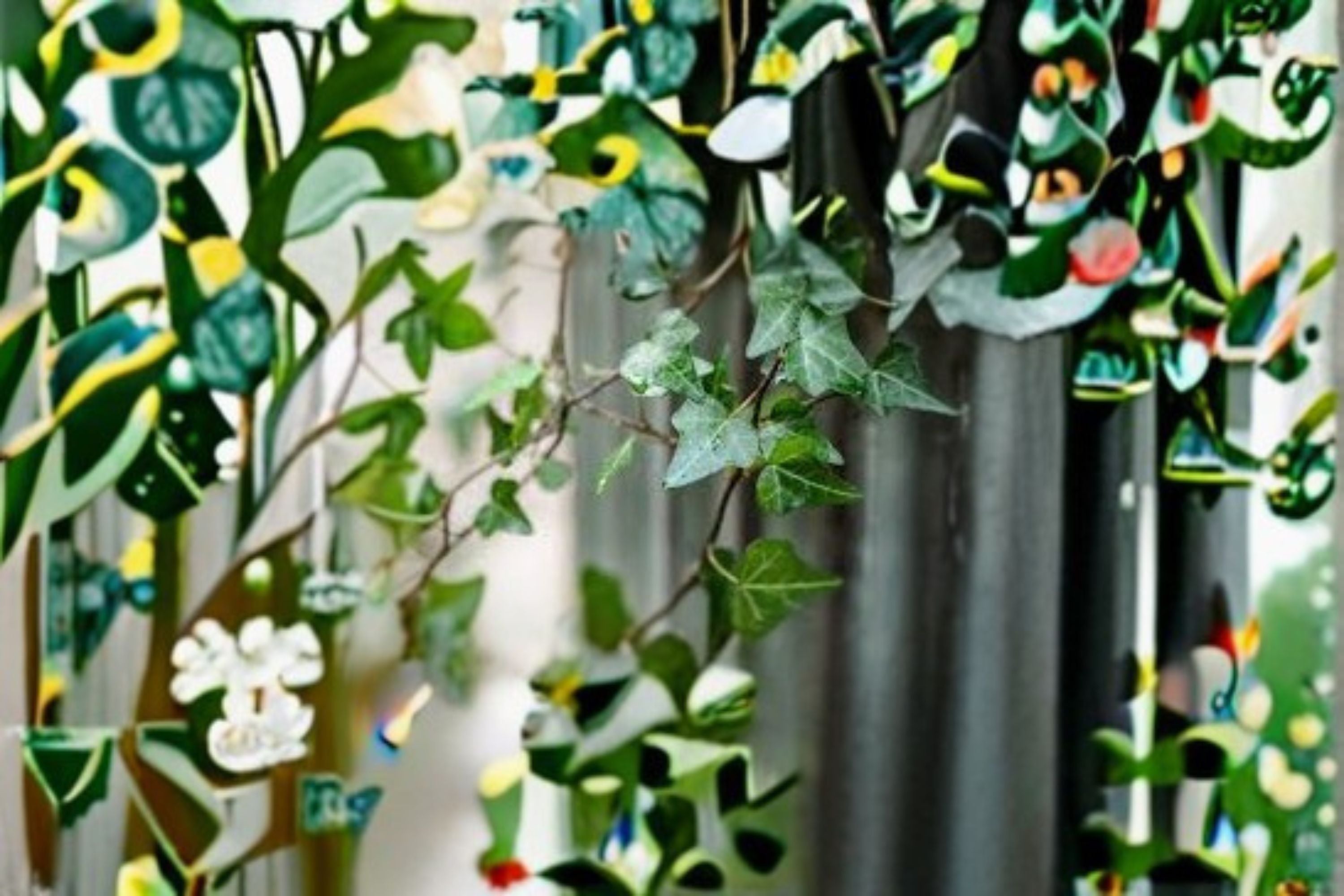 English Ivy 12 Cuttings – Hedera helix Evergreen Climbing Vine