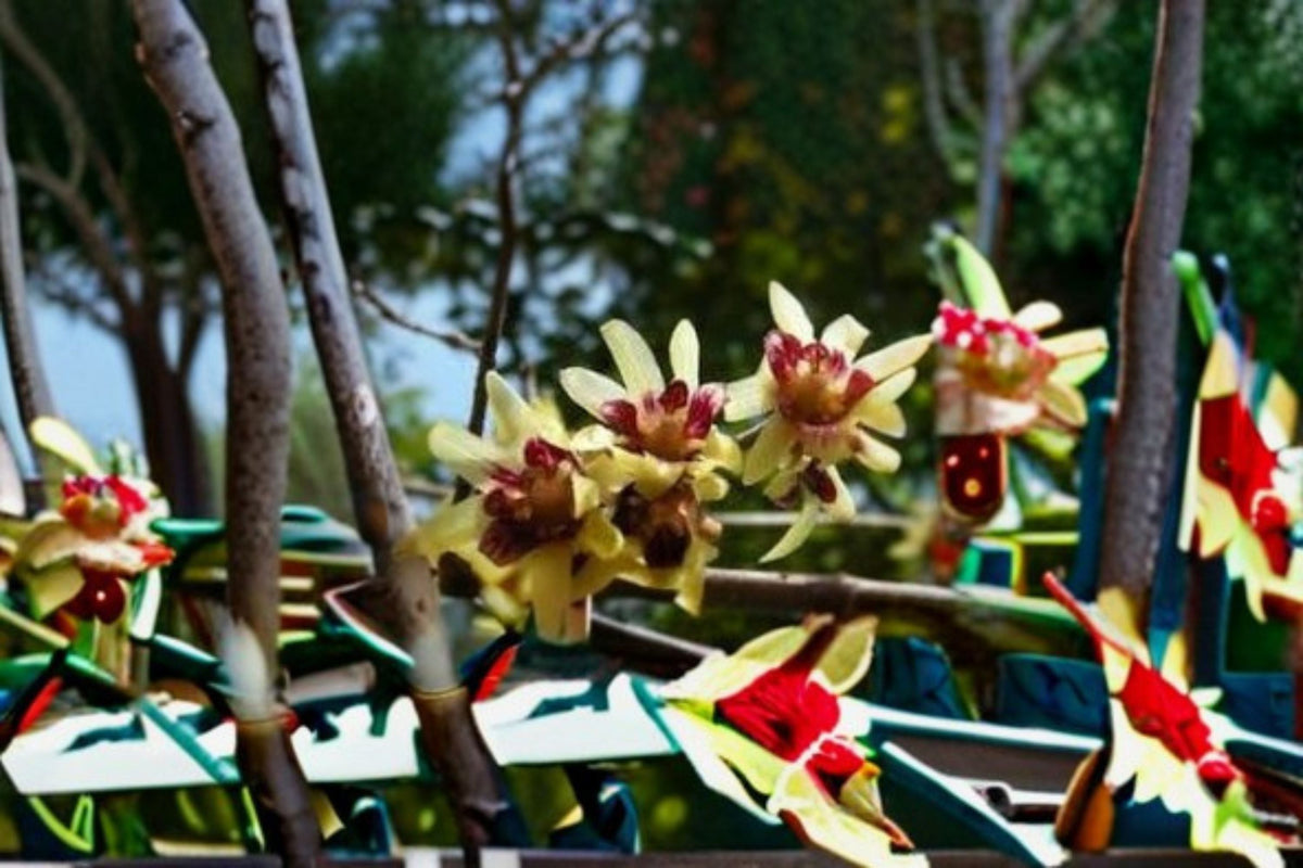 Fragrant Wintersweet Seeds - Chimonanthus praecox Yellow Winter Flowering Shrub for Garden Planting, 10 Seeds