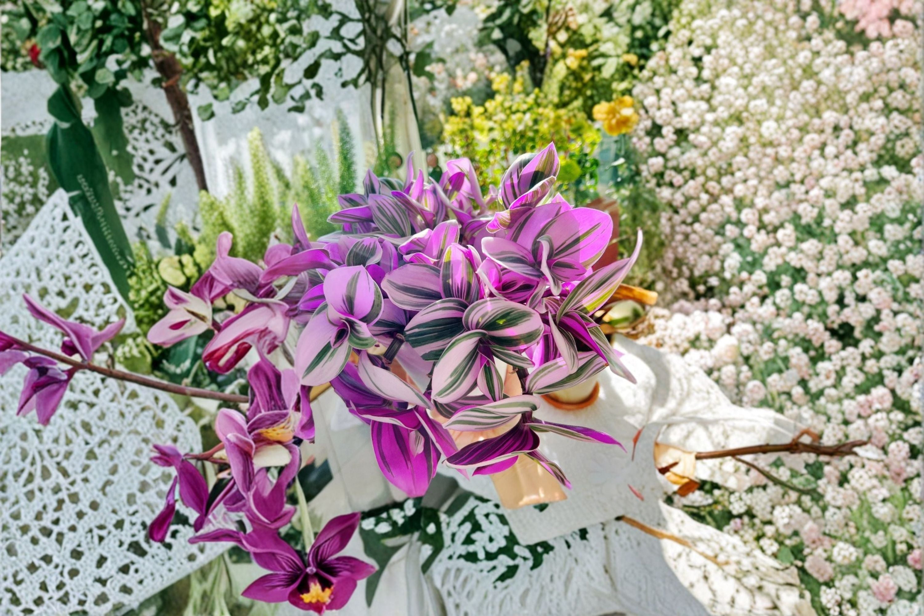 Tradescantia Nanouk 3 Cuttings – Variegated Trailing Houseplant