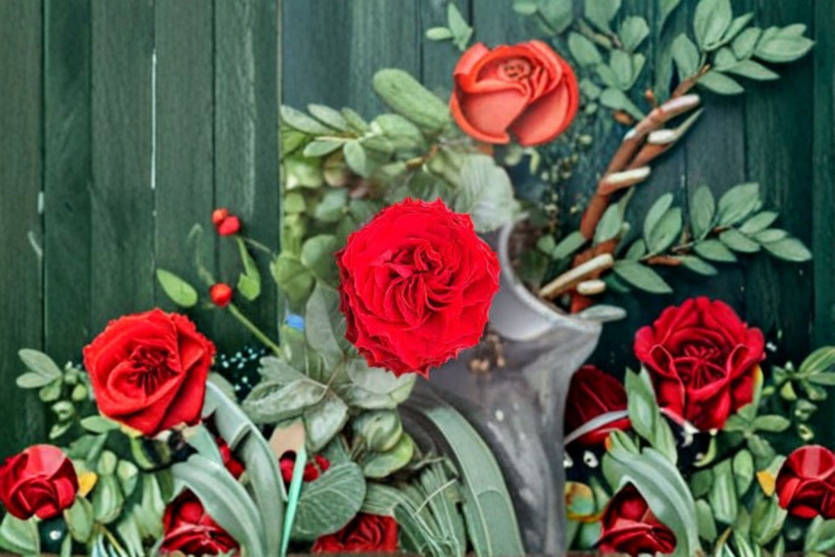 First Edition Rose Own Root Live Plant – True Red Repeat Blooming Shrub Rose