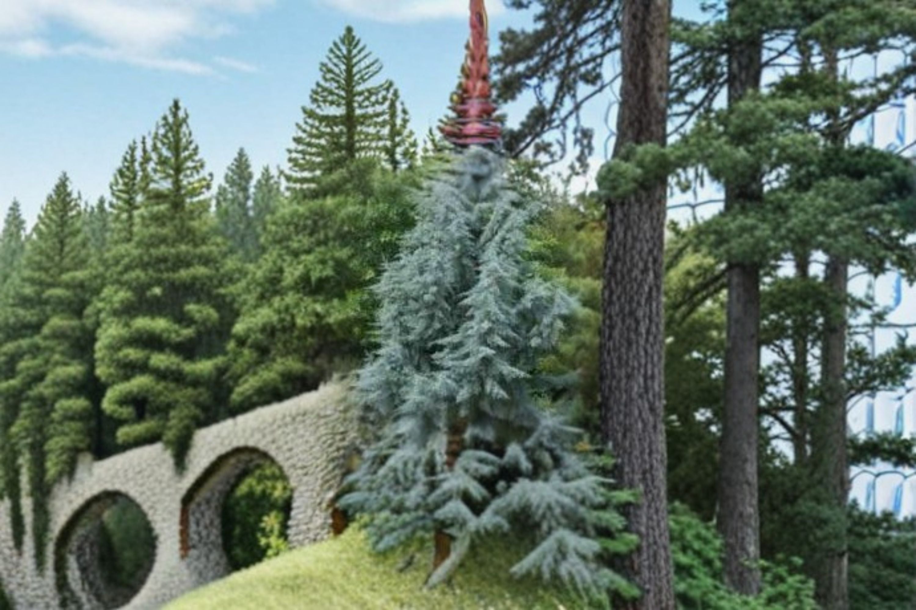 Blue Italian Cypress 1 Plant – Cupressus sempervirens ‘Glauca’ Evergreen Conifer