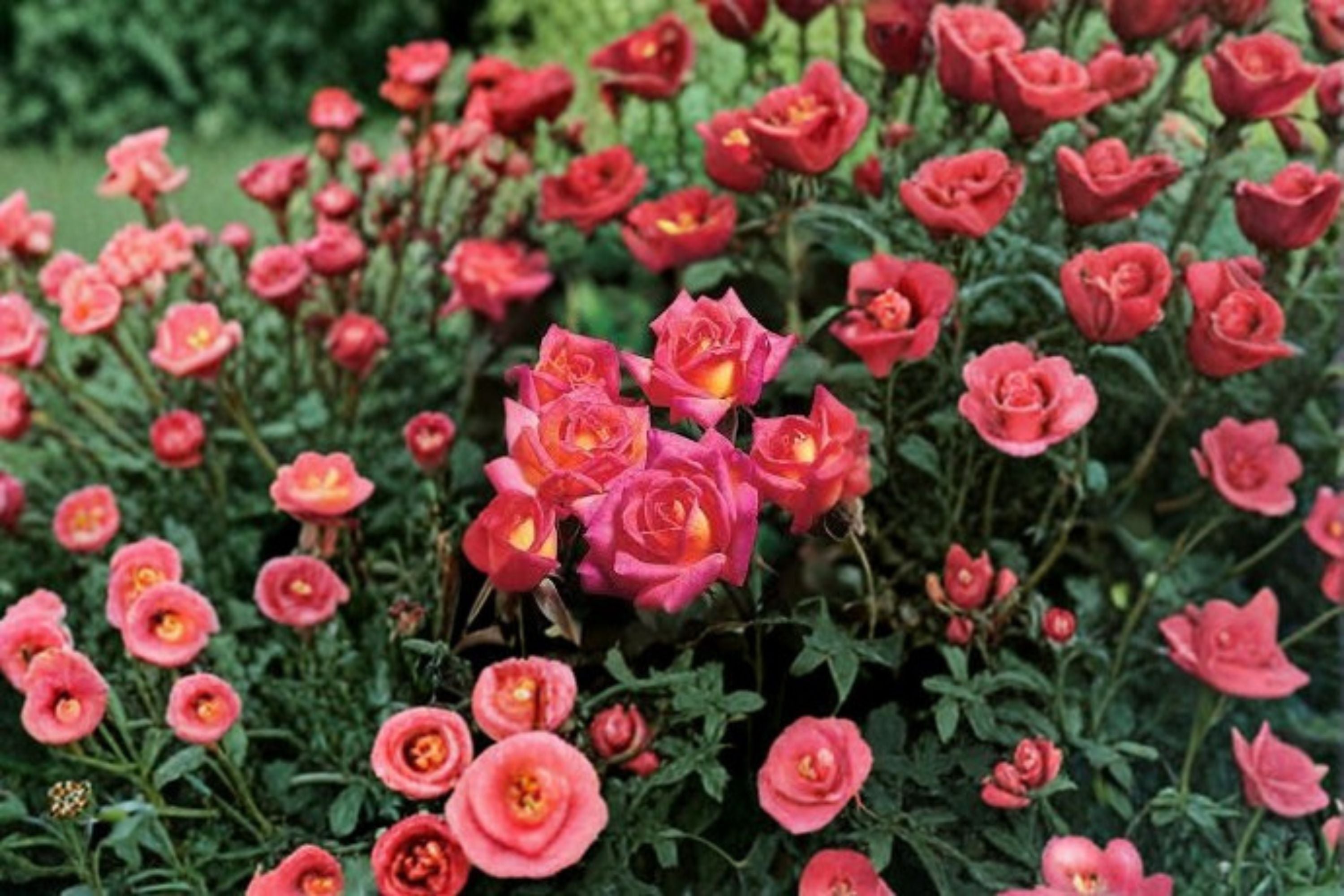 Hot Tamale Miniature Rose Live Plant – 4 Inch Pot – Multicolor Rose Bush