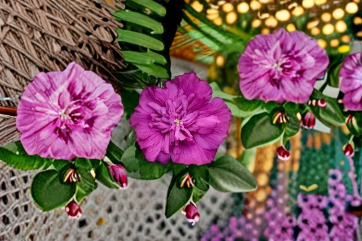 Magenta Chiffon Rose of Sharon 2 Live Plants - Pink Hibiscus syriacus Shrub