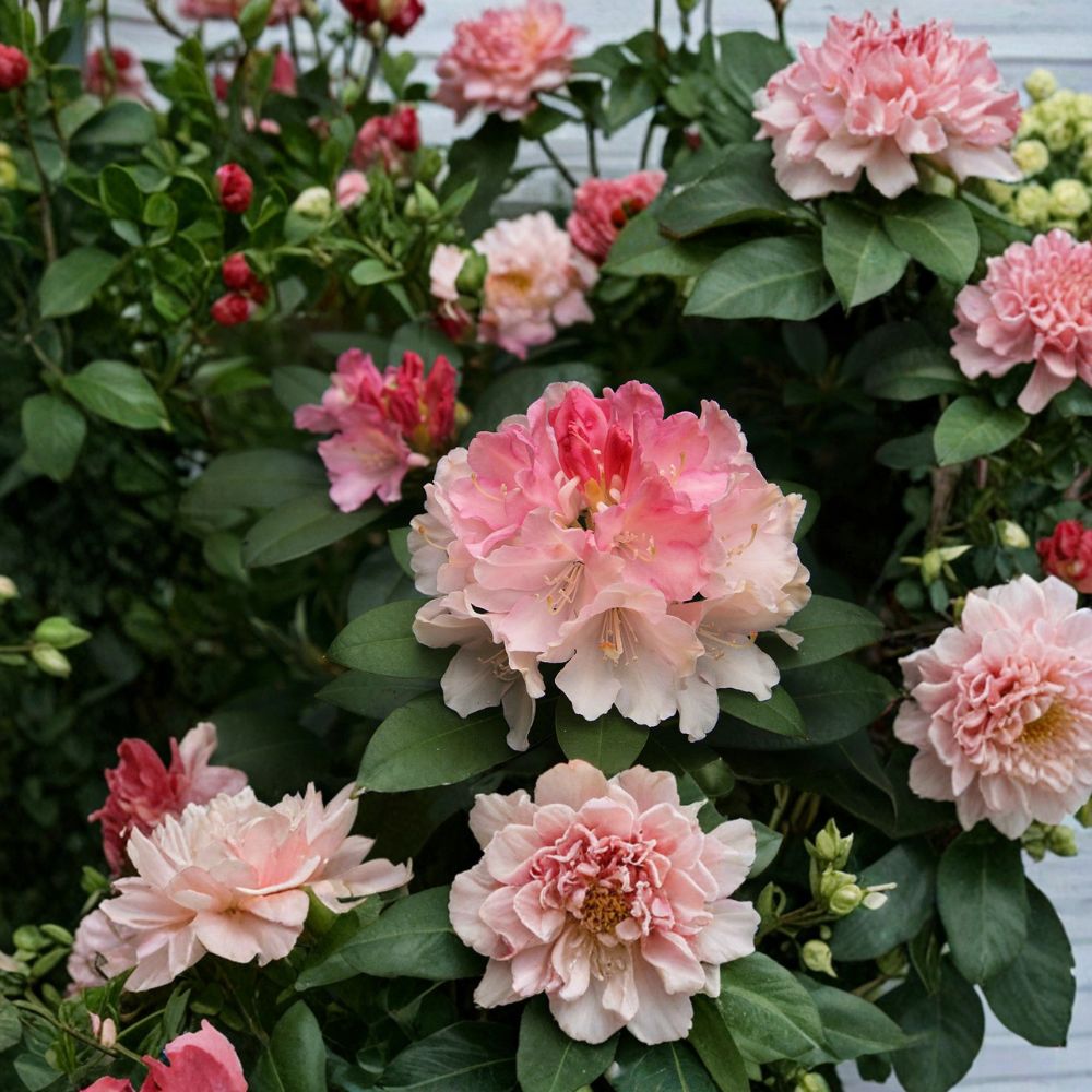 Rhododendron ‘Golden Torch’ Evergreen Shrub with Pink to Golden Cream Blooms | Hardy Flowering Rhododendron in #1 Container
