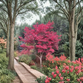 Fireglow Japanese Maple Tree – Acer palmatum ‘Fireglow’ | Bright Red Upright Maple | 15–20 Inches Tall | #3 Container