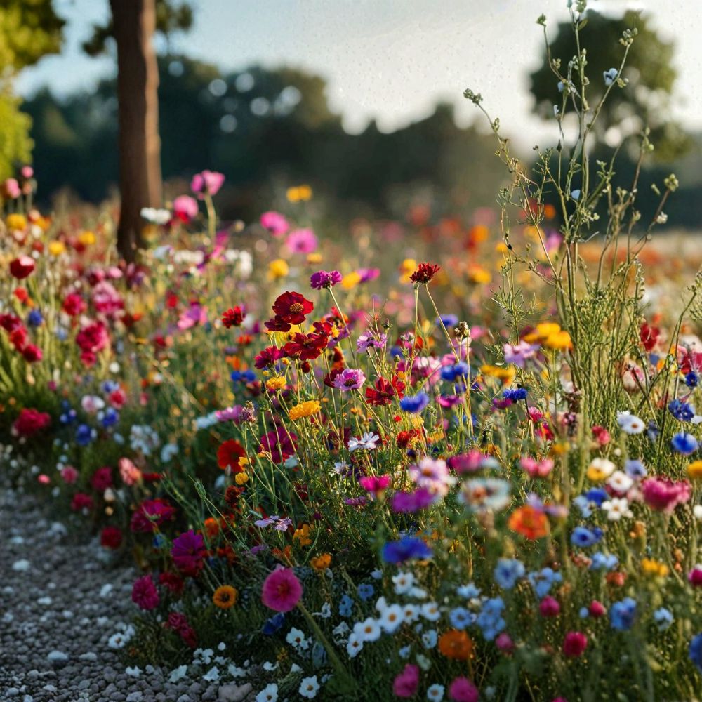 Wildflower Seed Mix – 1000 Seeds | Hummingbird & Butterfly Pollinator Blend | Annual & Perennial Flowers