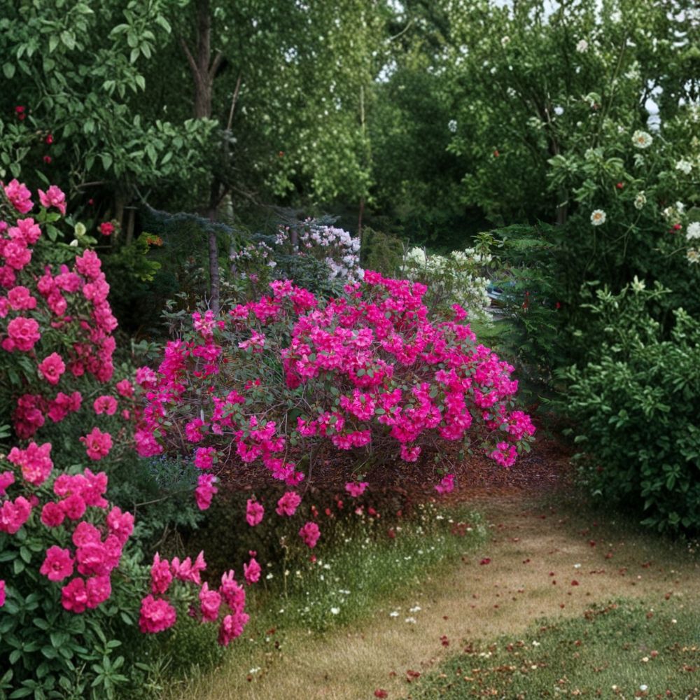 Rhododendron ‘Oudijk’s Sensation’ Live Evergreen Shrub | Dark Pink Blooming Hardy Landscape Plant