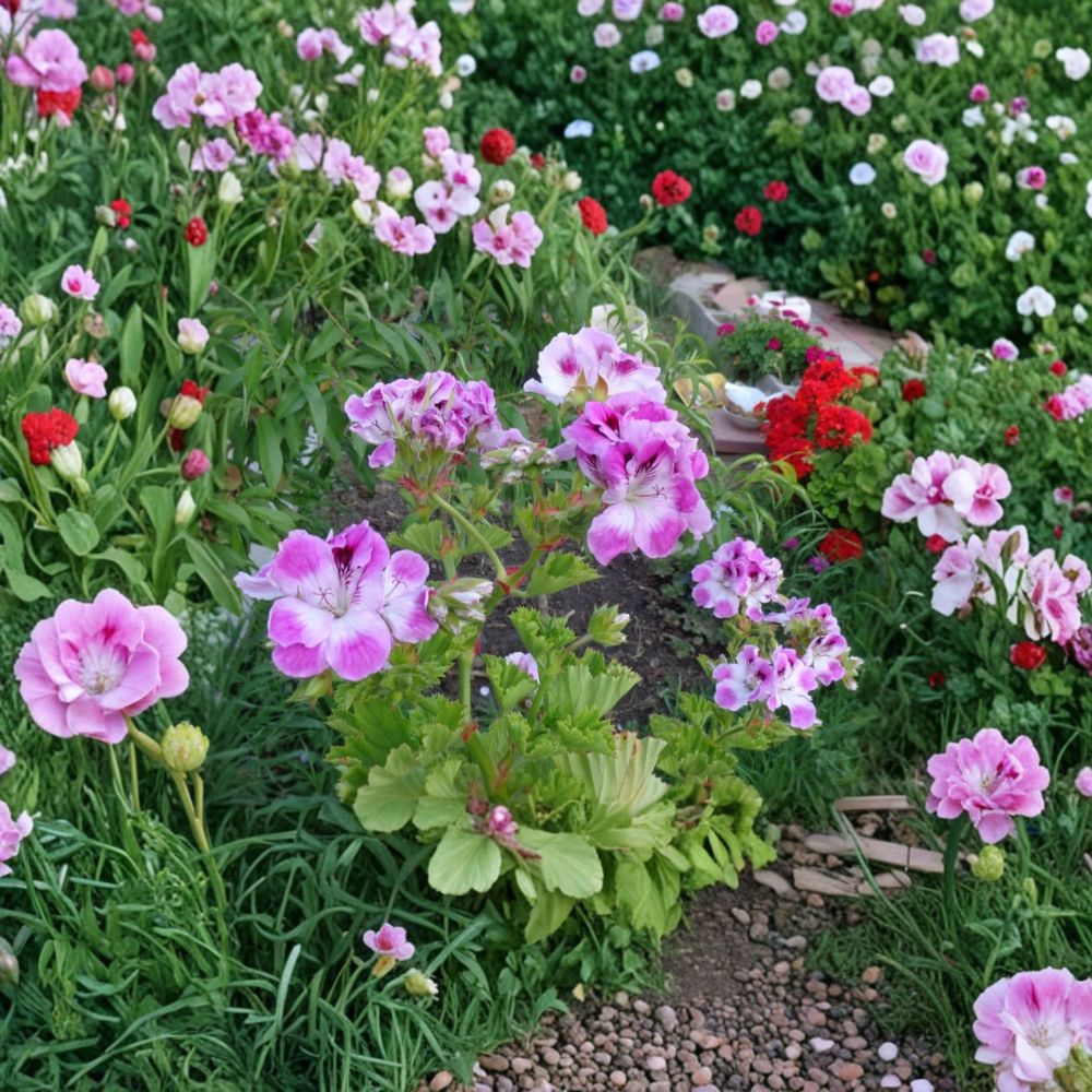 Purple & White Regal Geranium Cuttings – 2 Live 6 Inch Fancy Pelargonium for Patio & Containers