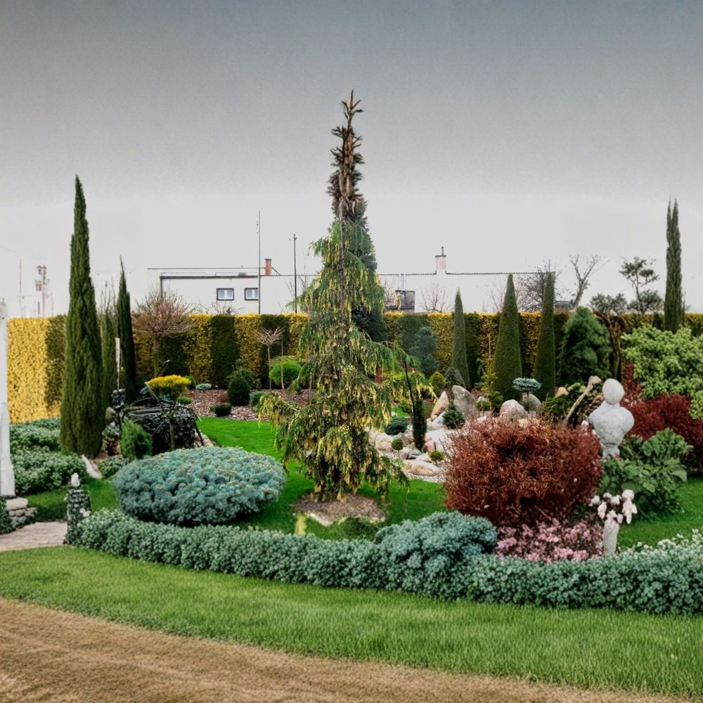 Chamaecyparis nootkatensis ‘Sparkling Arrow’ – Variegated Weeping Alaskan Cedar Evergreen Conifer