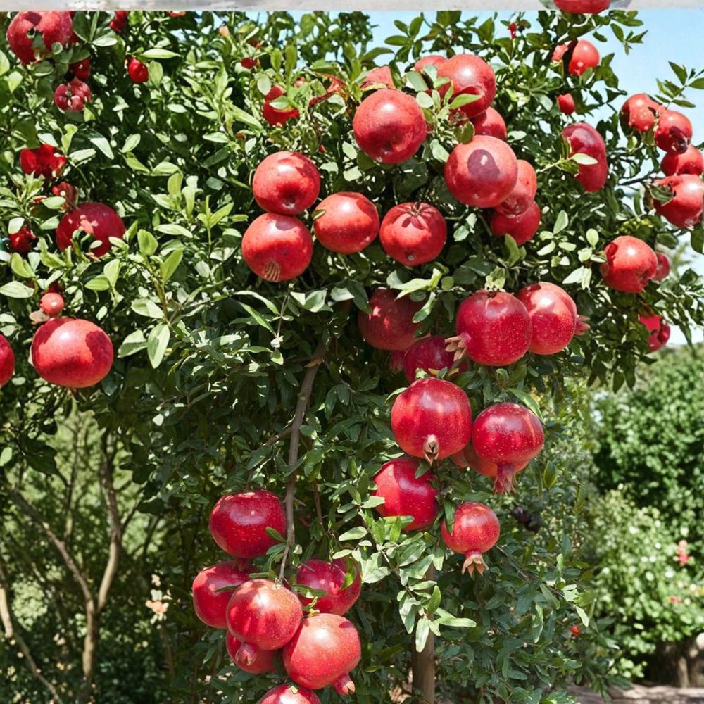 Cold Hardy Soft Seed Pomegranate Tree – Punica granatum Live Plant with Sweet Red Fruit