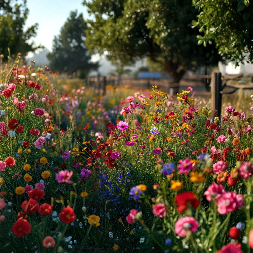 Wildflower Seed Mix – 1000 Seeds | Hummingbird & Butterfly Pollinator Garden Blend