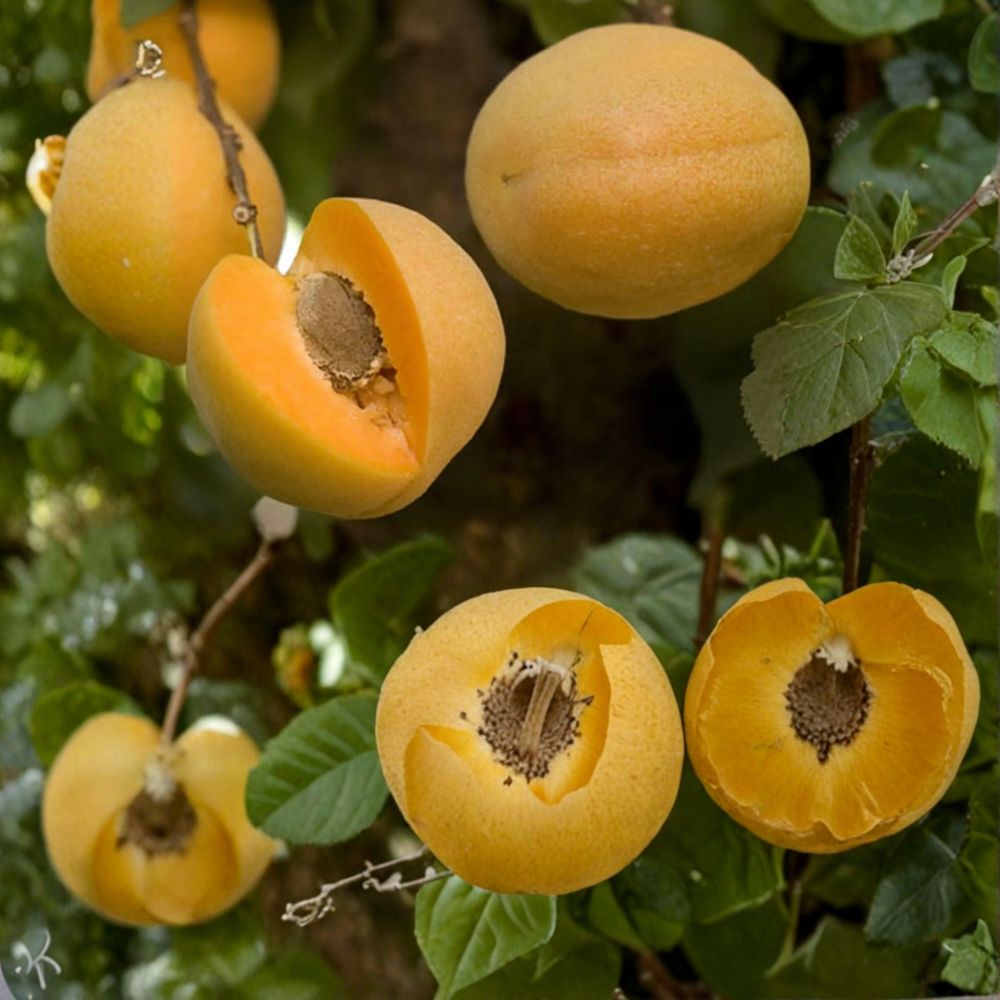 Brittany Gold Apricot Tree – Prunus armeniaca Bare Root | 3 Ft Tall | Self-Fruitful, Long Harvest