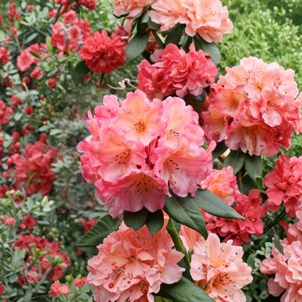 Rhododendron ‘Honey Butter’ Evergreen Shrub | Multicolored Yellow Orange Pink Blooms | Hardy Flowering Rhododendron in #1 Container