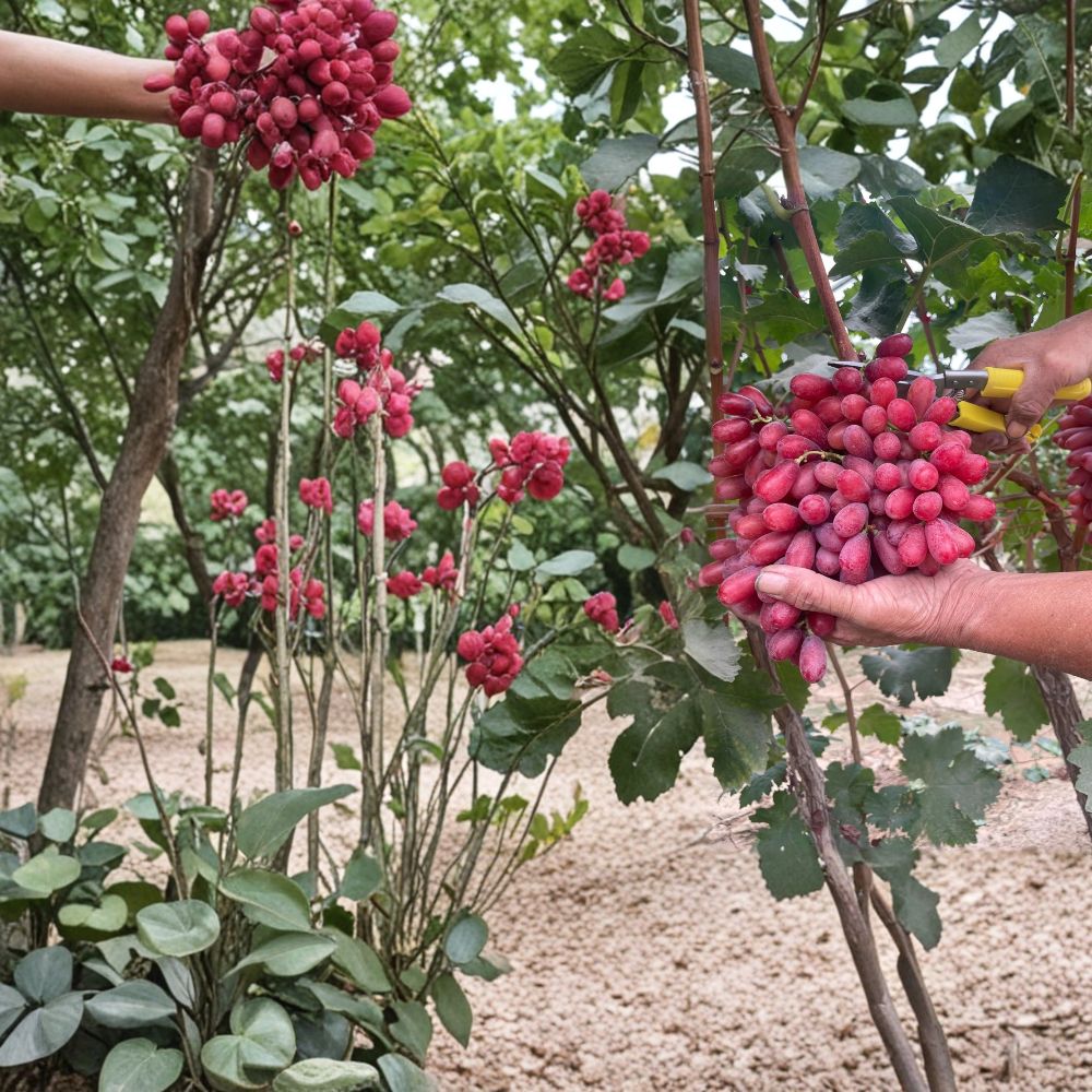 Crimson Seedless Grape Vine – Live Bare Root Sweet Red Seedless Table Grapes