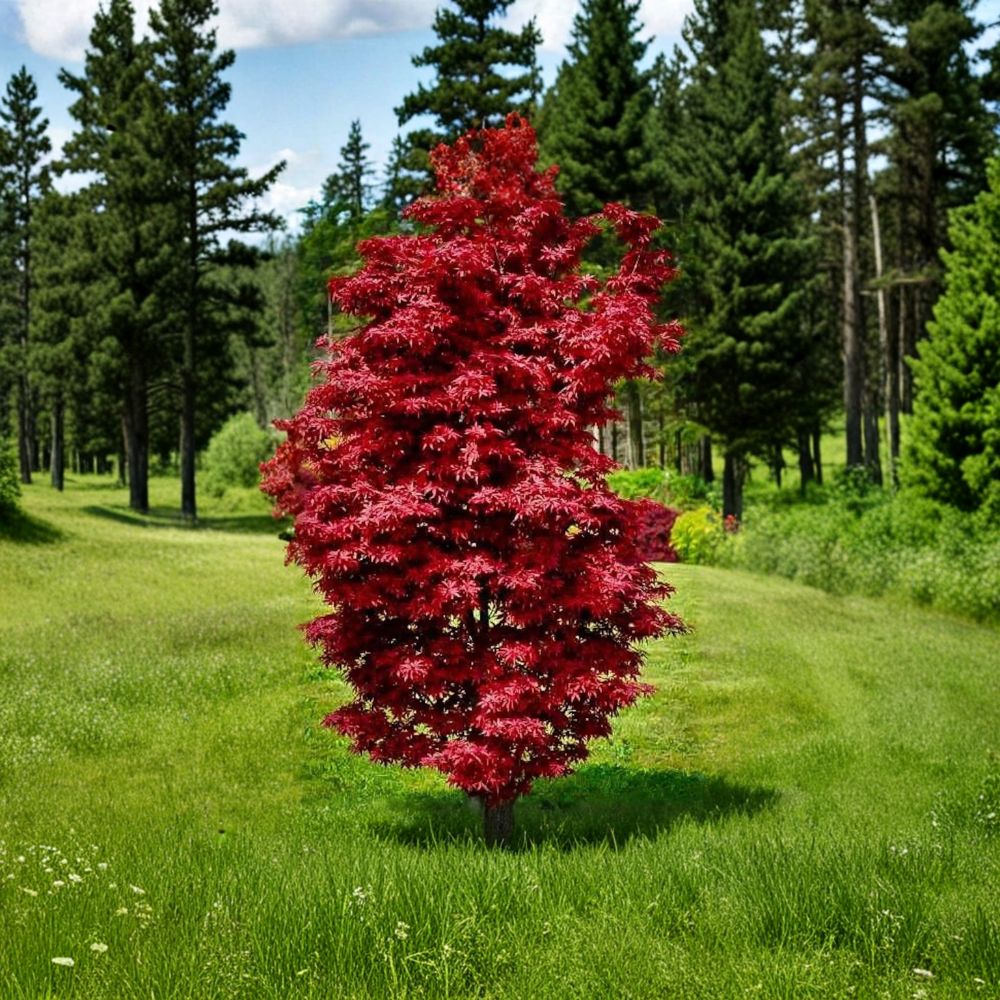 Acer palmatum ‘Twombly’s Red Sentinel’ Live Japanese Maple Tree | Columnar Red Maple #1 Container Grown
