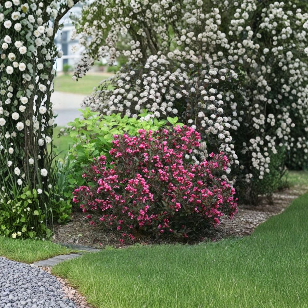 Weigela ‘Wine & Roses’ Live Flowering Shrub | Dark Purple Foliage & Pink Blooms | Proven Winners #3 Container