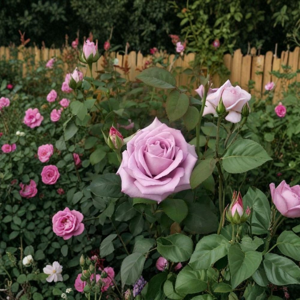 Blue Girl Hybrid Tea Rose Live Plant – 2 Gallon Mauve Lavender Rose Bush