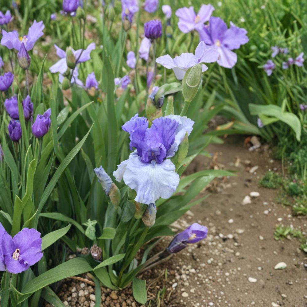 Iris ‘Crowned Heads’ Bearded Iris Rhizomes | 3 Pack #1 Grade | Violet & Blue Perennial Flowers