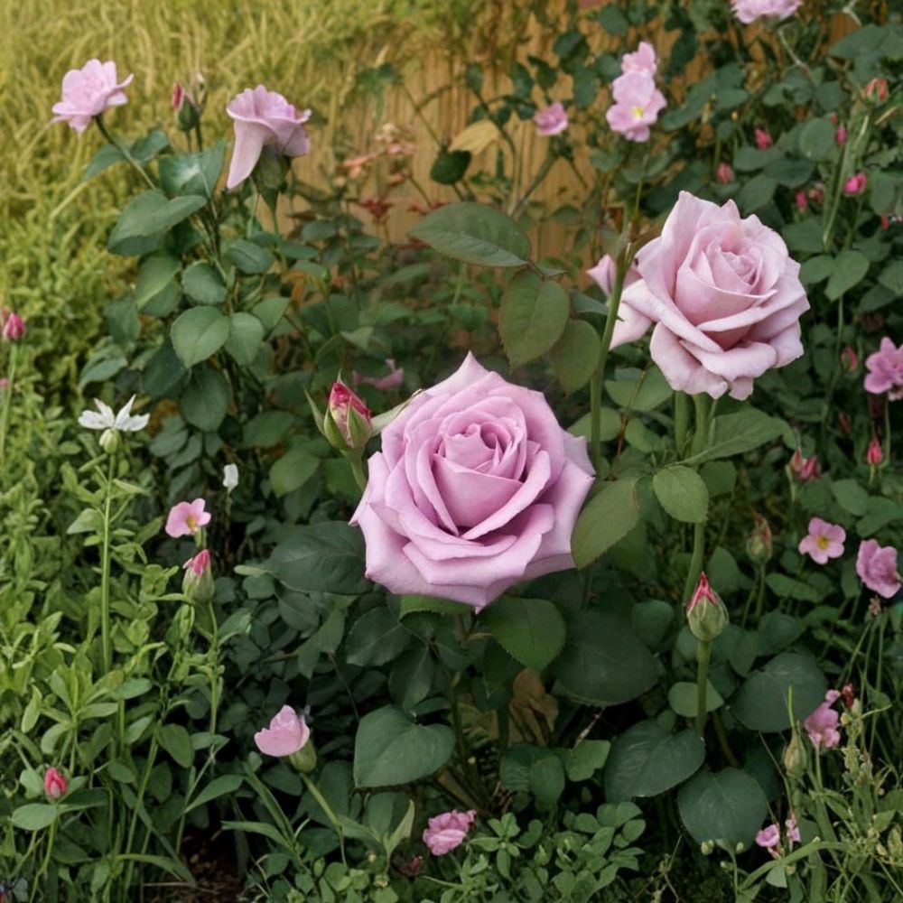 Blue Girl Rose – Hybrid Tea Rose Live Plant | 3 Gallon Mauve Lavender Blooms