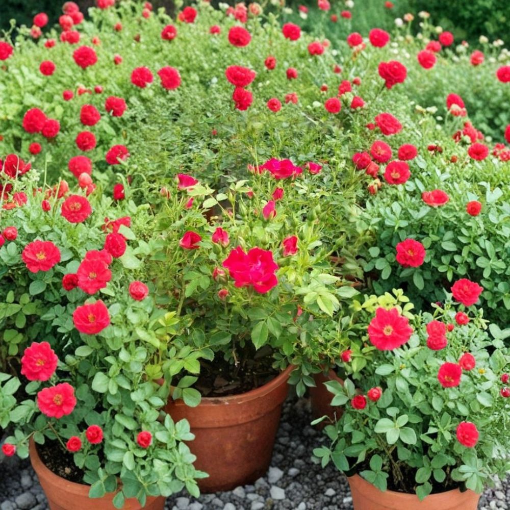 Red Drift Rose - 2 Gallon Live Groundcover Rose Plant | Disease Resistant Landscape Shrub