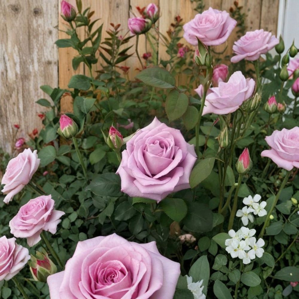 Blue Girl Rose – Hybrid Tea Rose Live Plant | 1 Gallon Mauve Lavender Blooms