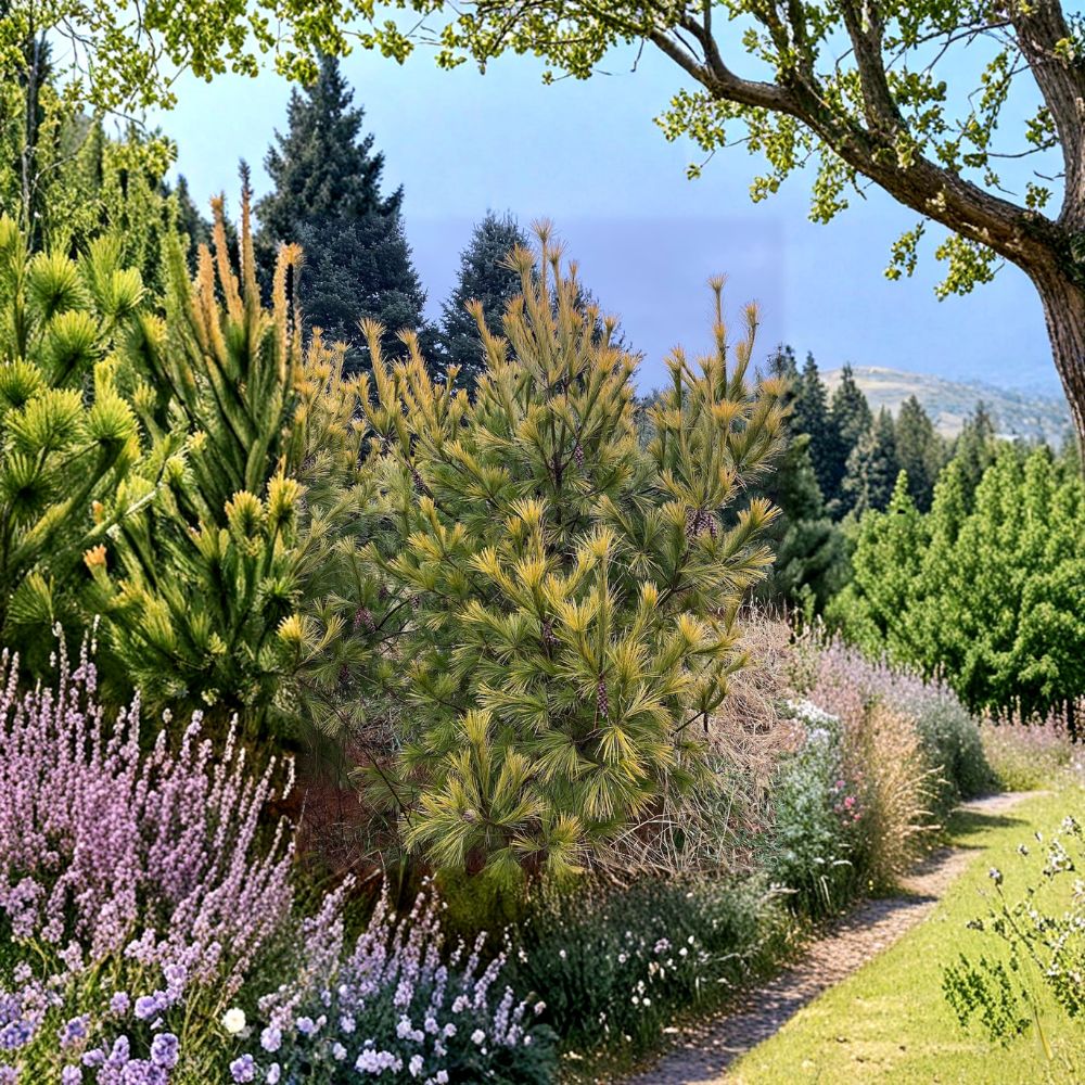 Pinus strobus 'Louie' Eastern White Pine Live Plant | 18 Inch Golden Evergreen in 1 Gallon Pot