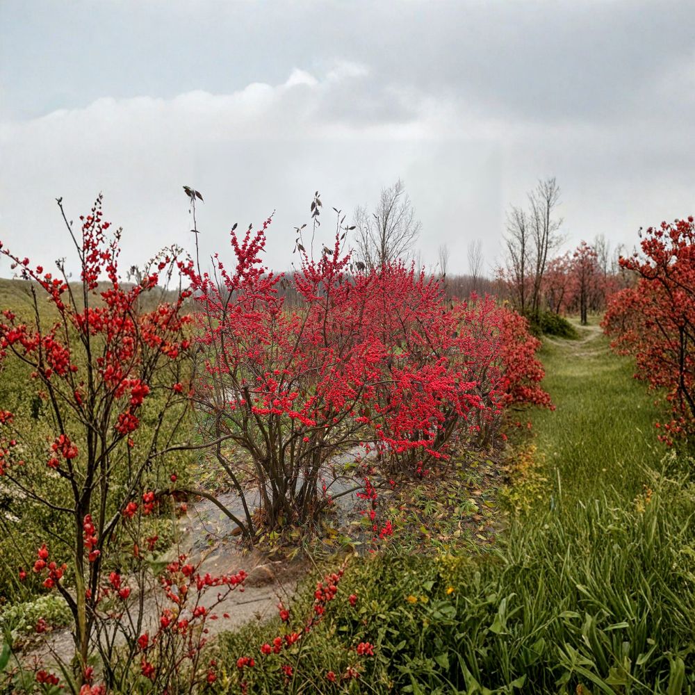 Ilex verticillata 'Maryland Beauty' – Female Winterberry Shrub in 1 Gallon Pot | 12 Inches Tall | Native Red Berry Shrub