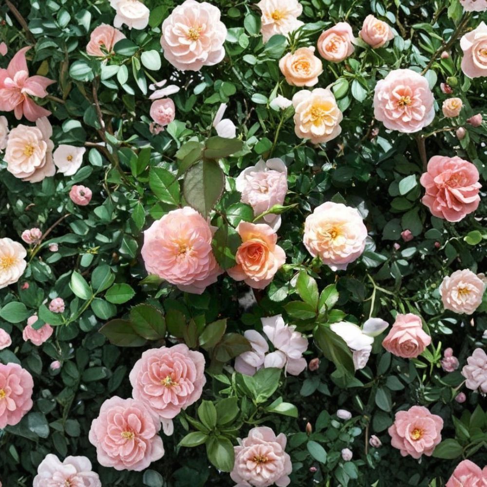 Apricot Drift® Rose Live Plant | 3 Gallon Apricot Groundcover Rose Bush | Disease Resistant Rosa hybrida
