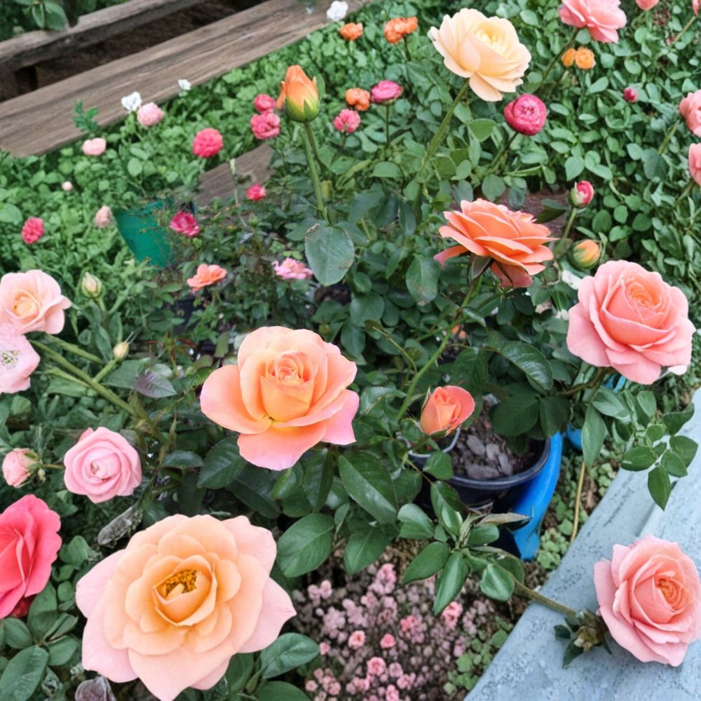 New Year Grandiflora Rose Live Bush Plant | 2 Gallon Rooted Rose for Garden & Landscape