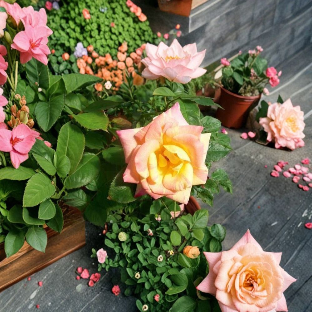 Jacob's Robe Climbing Rose Live Plant | 3 Gallon Climbing Rose for Trellis & Garden