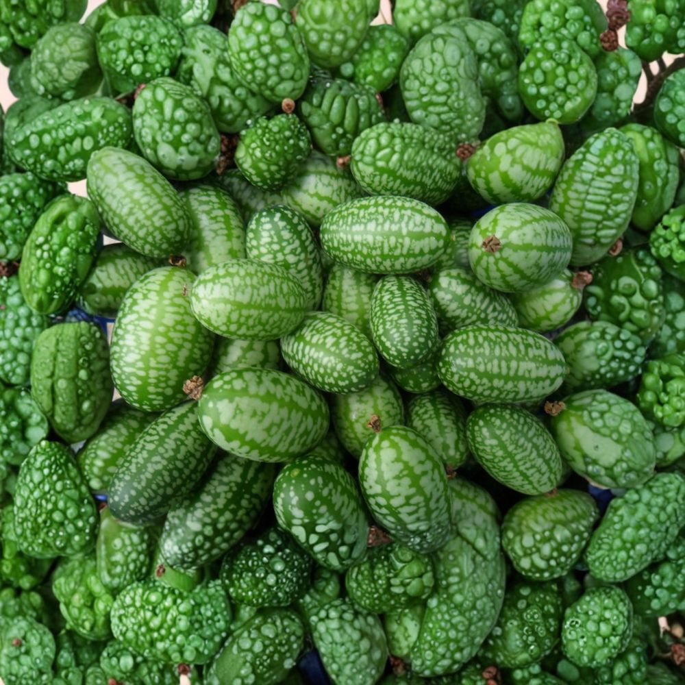 Mexican Sour Gherkin Seeds – Melothria scabra Heirloom | 50 Organic Non-GMO Cucamelon Seeds
