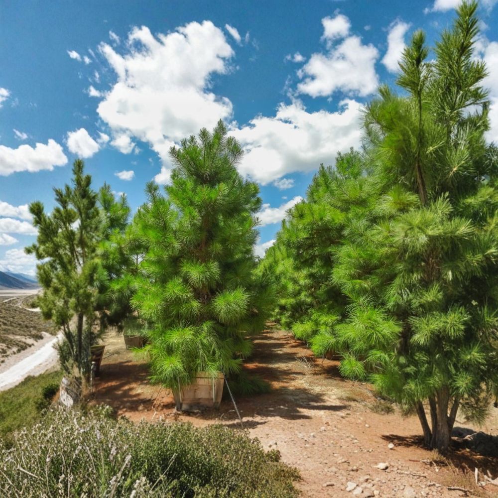Loblolly Pine Trees Pinus taeda Set of 2 Bare Root 1-2 Ft Evergreen Privacy Windbreak