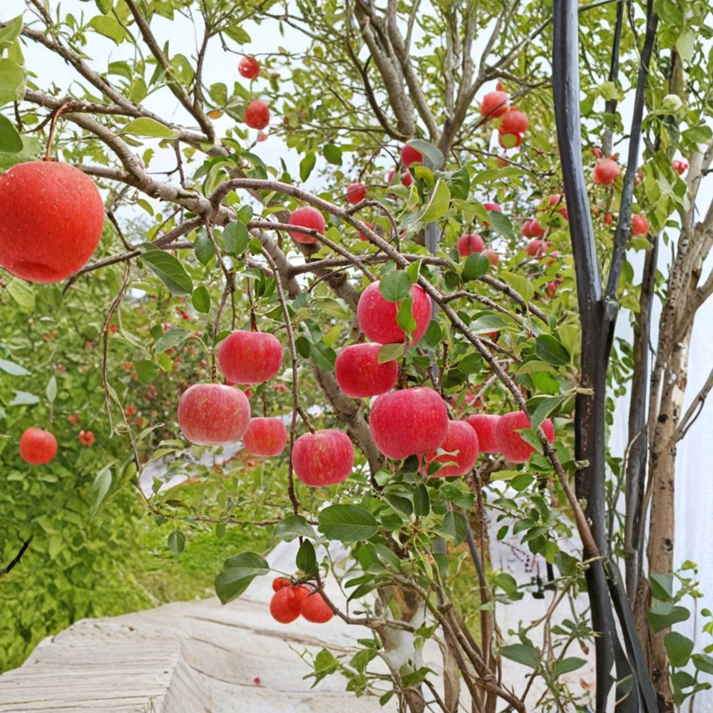 Fuji Apple Tree – Malus domestica ‘Fuji’ Bare Root | 32 Inches Tall | M7 Rootstock Semi-Dwarf Fruit Tree