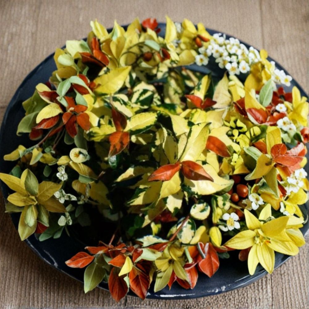 Asiatic Jasmine ‘Ogon-Nishiki’ Live Starter Plant | Variegated Evergreen Vine & Groundcover