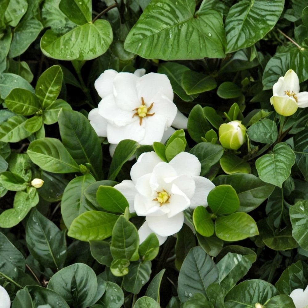Gardenia ‘Buttons’ Live Plant – Dwarf Cape Jasmine with Double White Fragrant Flowers in 2.5 Qt Pot