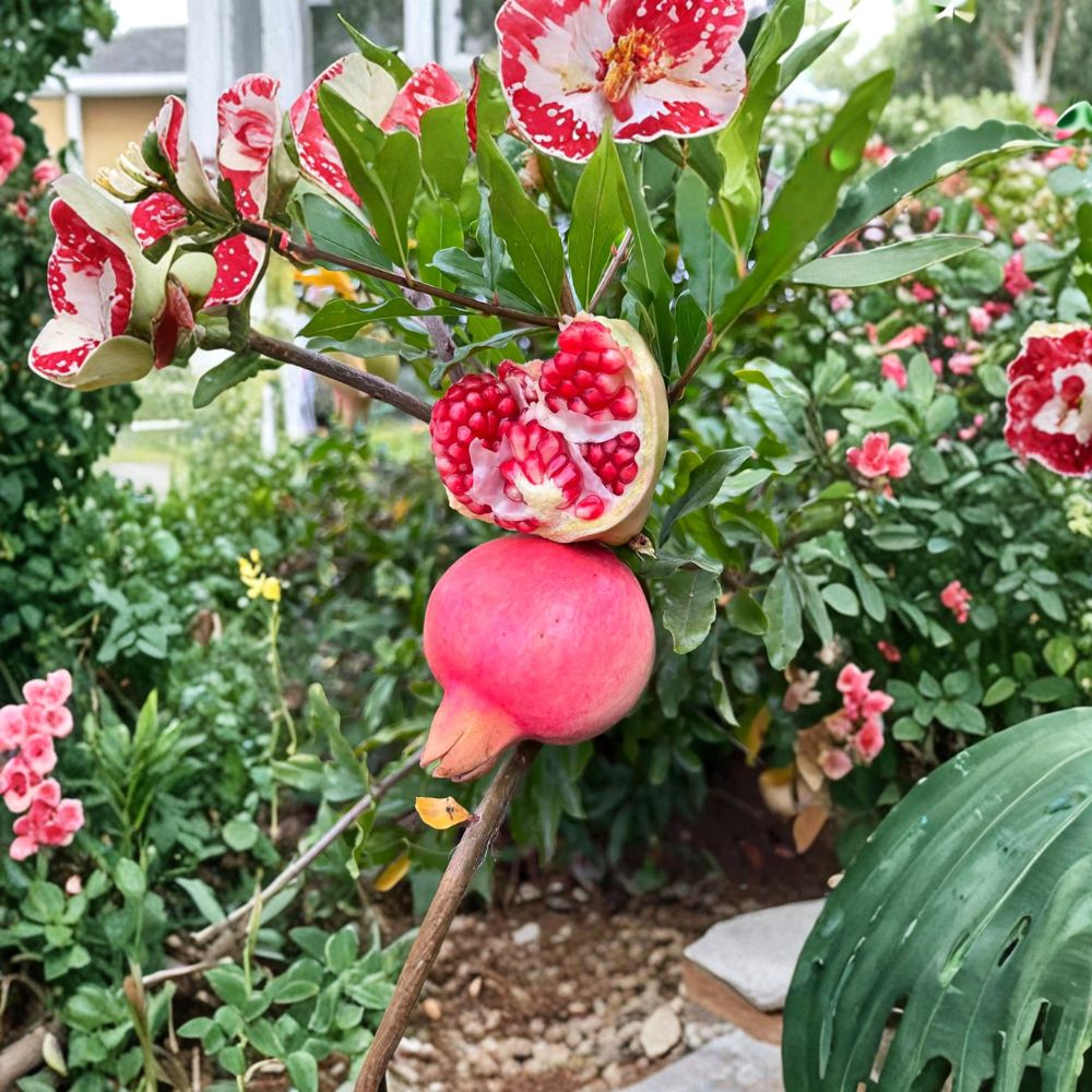 Cold Hardy Soft Seed Pomegranate Tree – Punica granatum Live Plant with Sweet Juicy Red Fruit