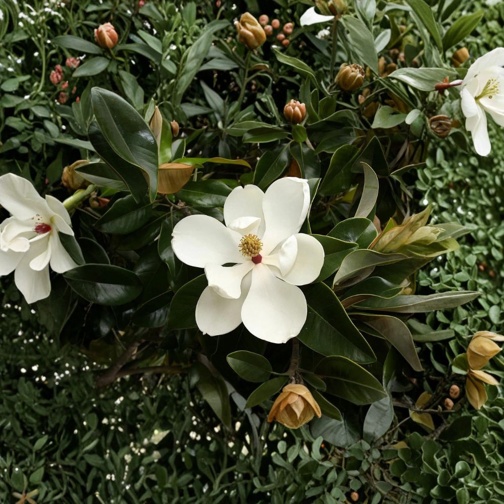 Southern Magnolia Tree – Magnolia grandiflora Live 6–8 Inch Starter Evergreen Tree with Fragrant White Blooms