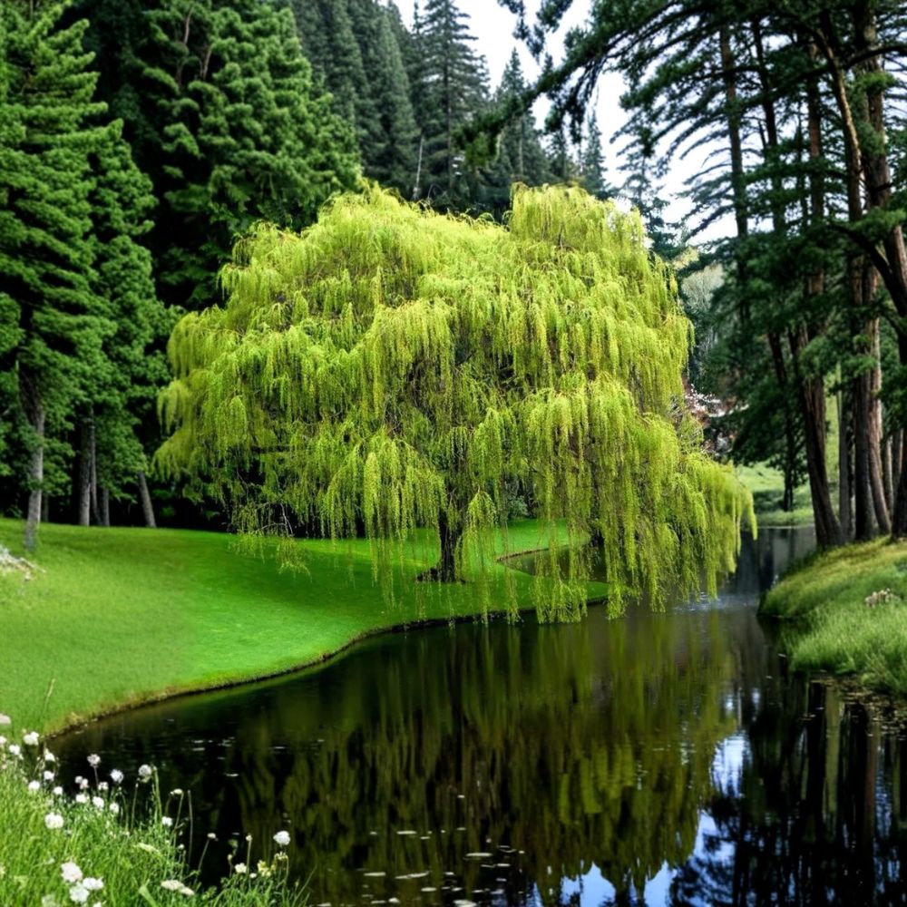 Corkscrew Willow Tree – Salix matsudana ‘Tortuosa’ | 3 Ft Tall Bare Root Ornamental Tree
