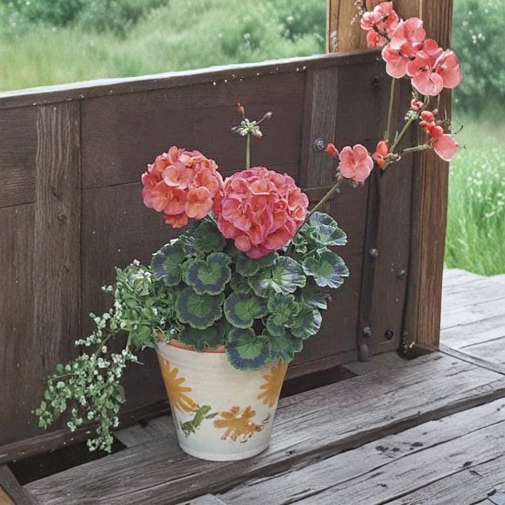Maverick Series Coral Geranium Seeds – 10 Premium Seeds for Bright Coral Orange Blooms