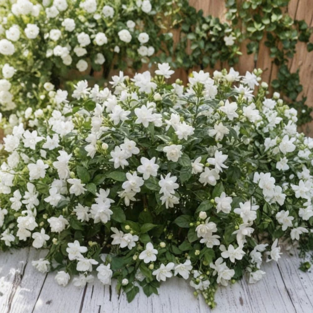 Arabian Jasmine Plant – Jasminum sambac Live Starter | Fragrant Indoor & Outdoor Flowering Plant
