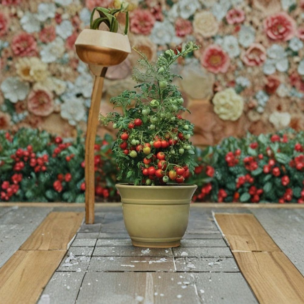 Tomato Geranium Kiss – Cherry Grape Tomato Seeds | 100 Seeds | Early Blight Resistant Compact Variety