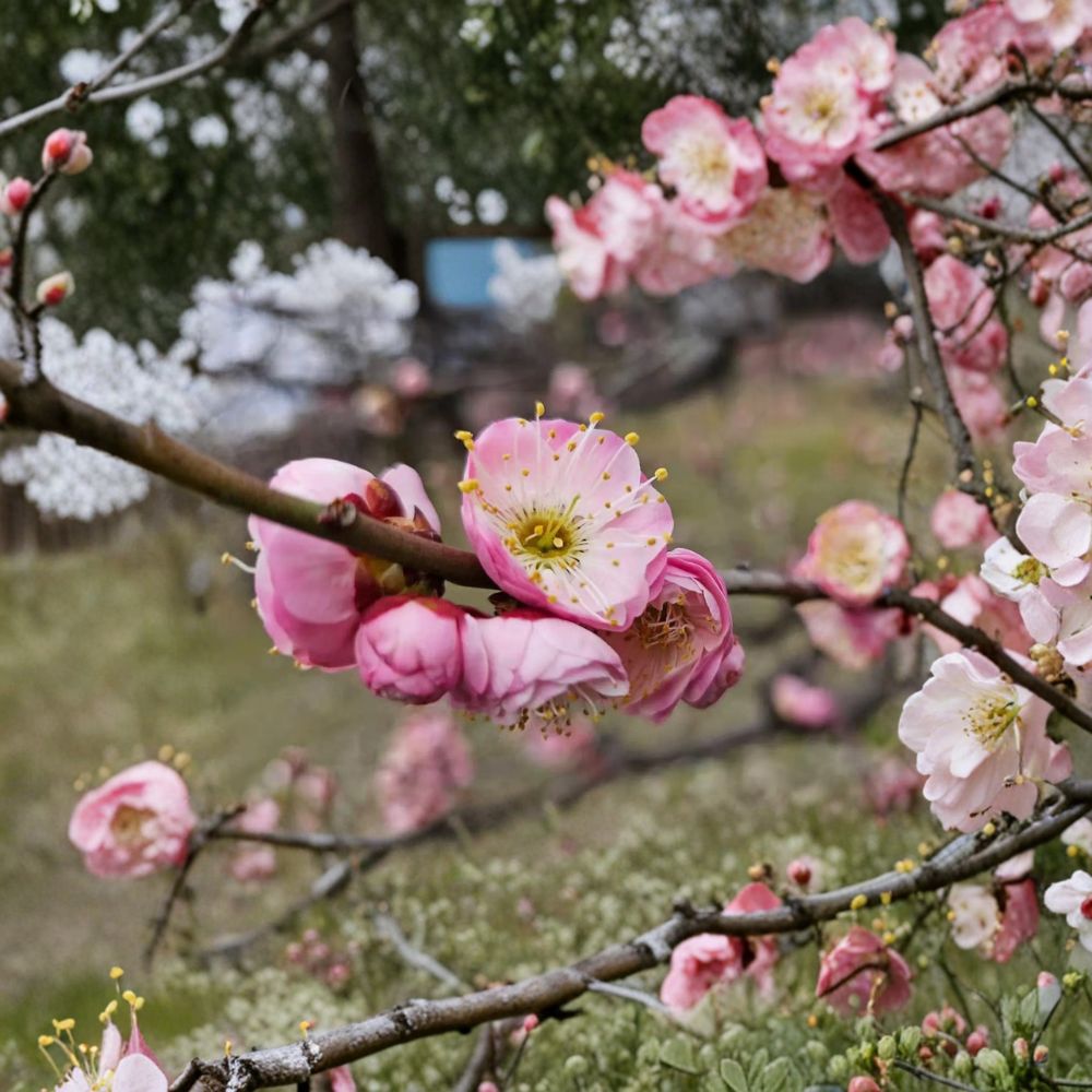 Fufen Ume Tree – Prunus mume Live Plant | 30–36 Inches Tall | Pale Pink Flowering Apricot | Ornamental Plum Blossom Tree