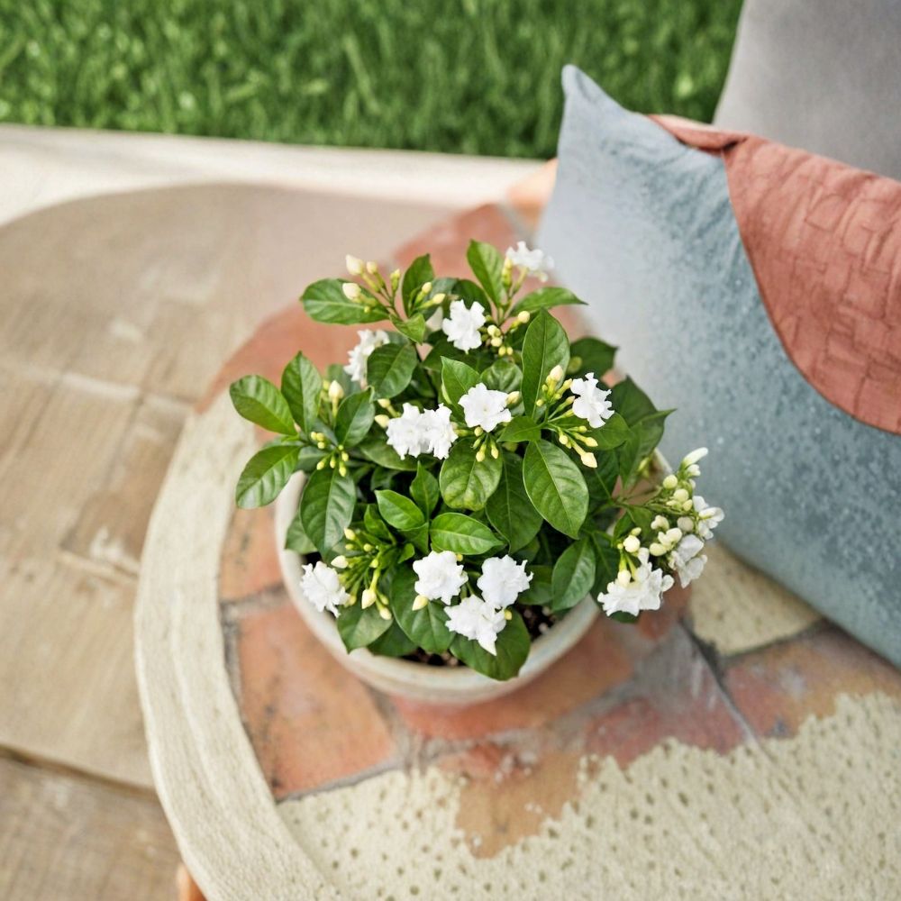 Crape Jasmine Live Plant | Tabernaemontana divaricata | 4 Inch Pot | Fragrant White Flowers