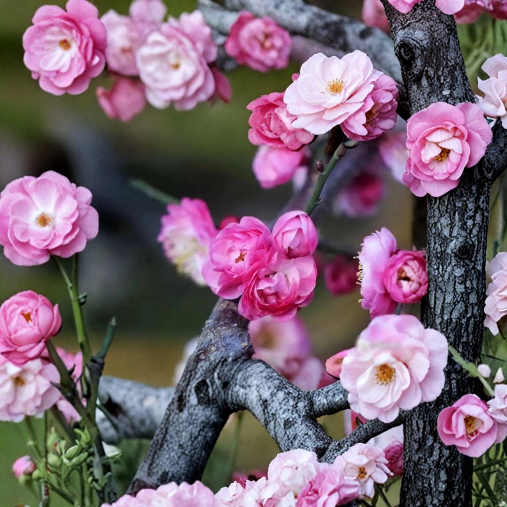 Peach Pink Ume Tree – Prunus mume Live Plant | Taohong Taige Flowering Apricot | Ornamental Plum Tree