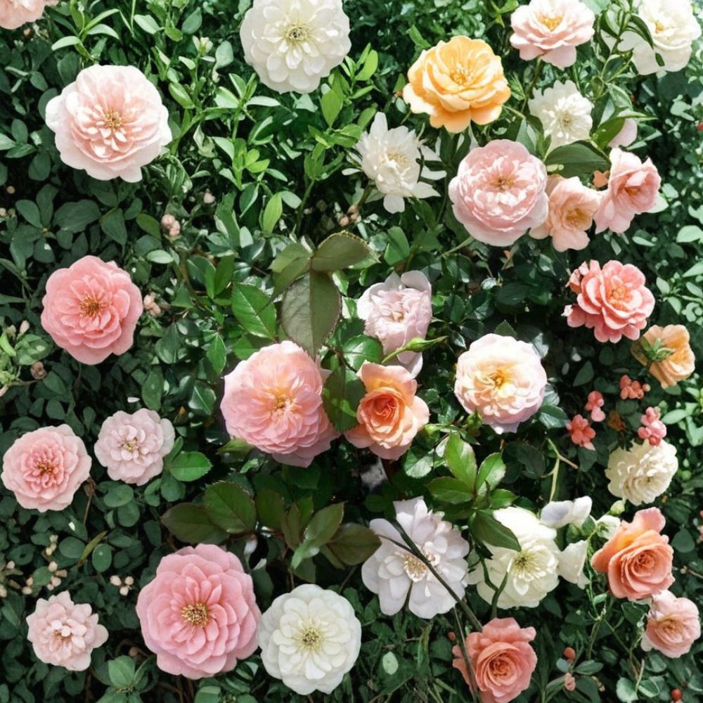 Apricot Drift Rose – 5 Gallon Rosa Hybrid Groundcover Shrub | Disease Resistant Apricot Blooms