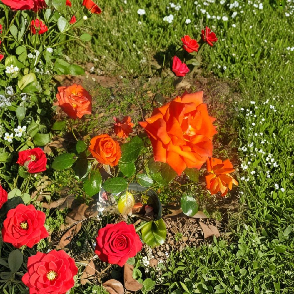 Marina Floribunda Rose - 3 Gallon Salmon Orange Everblooming Rose Bush