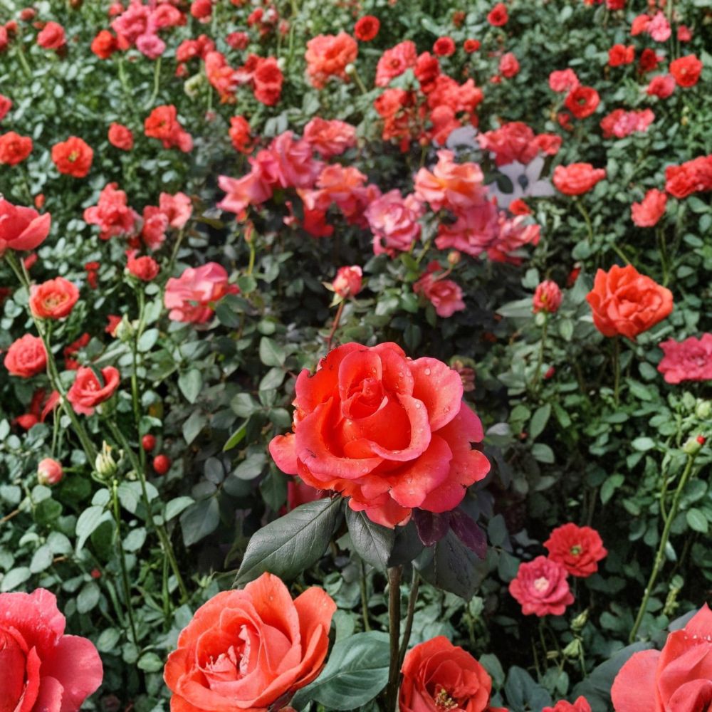 Ring of Fire Rose – 3 Gallon Hybrid Tea Rose Live Plant | Vibrant Blooming Shrub for Garden & Landscape