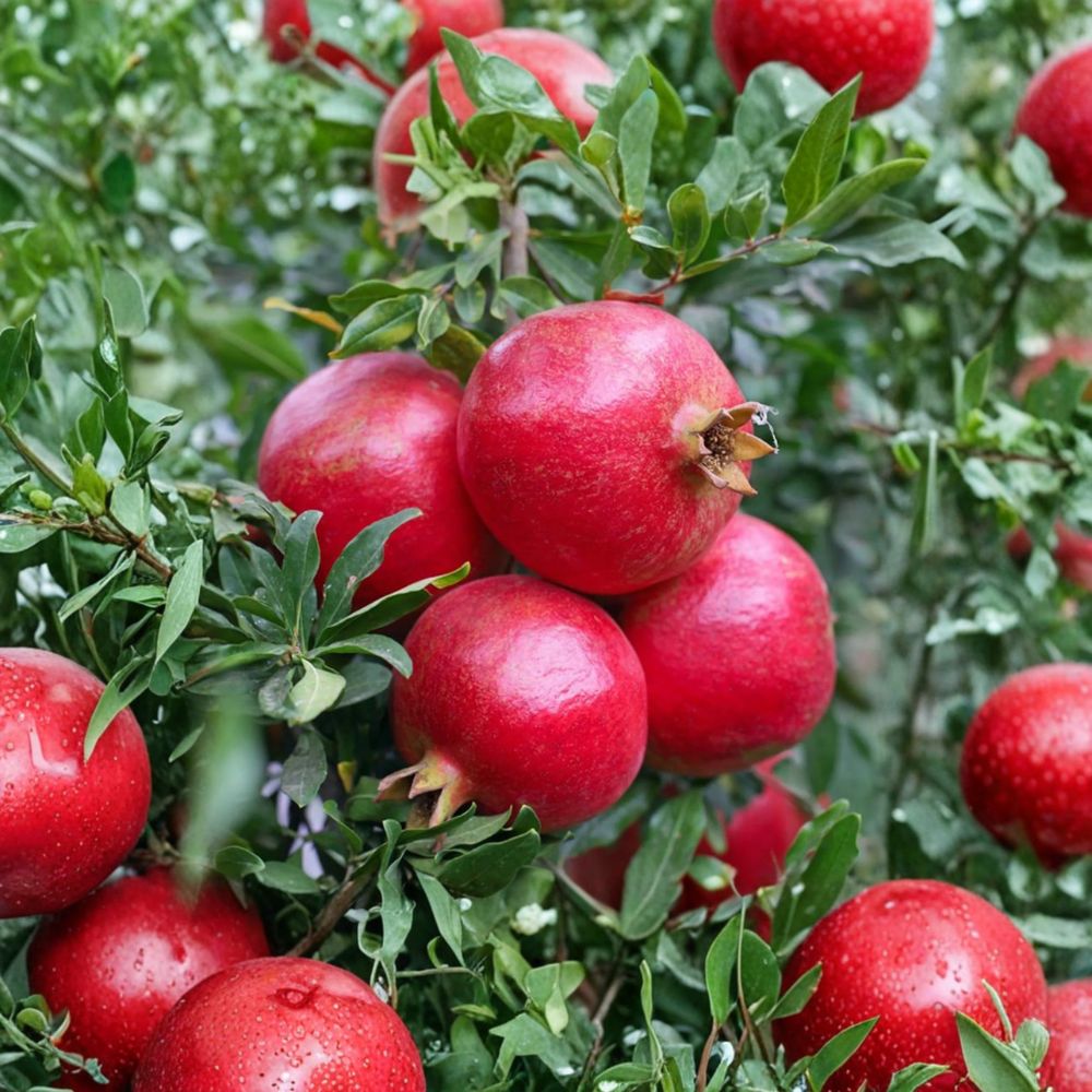 Grenada Pomegranate Tree – Punica granatum ‘Grenada’ Live Plant | 3 Feet Tall | Early Harvest Fruit Tree