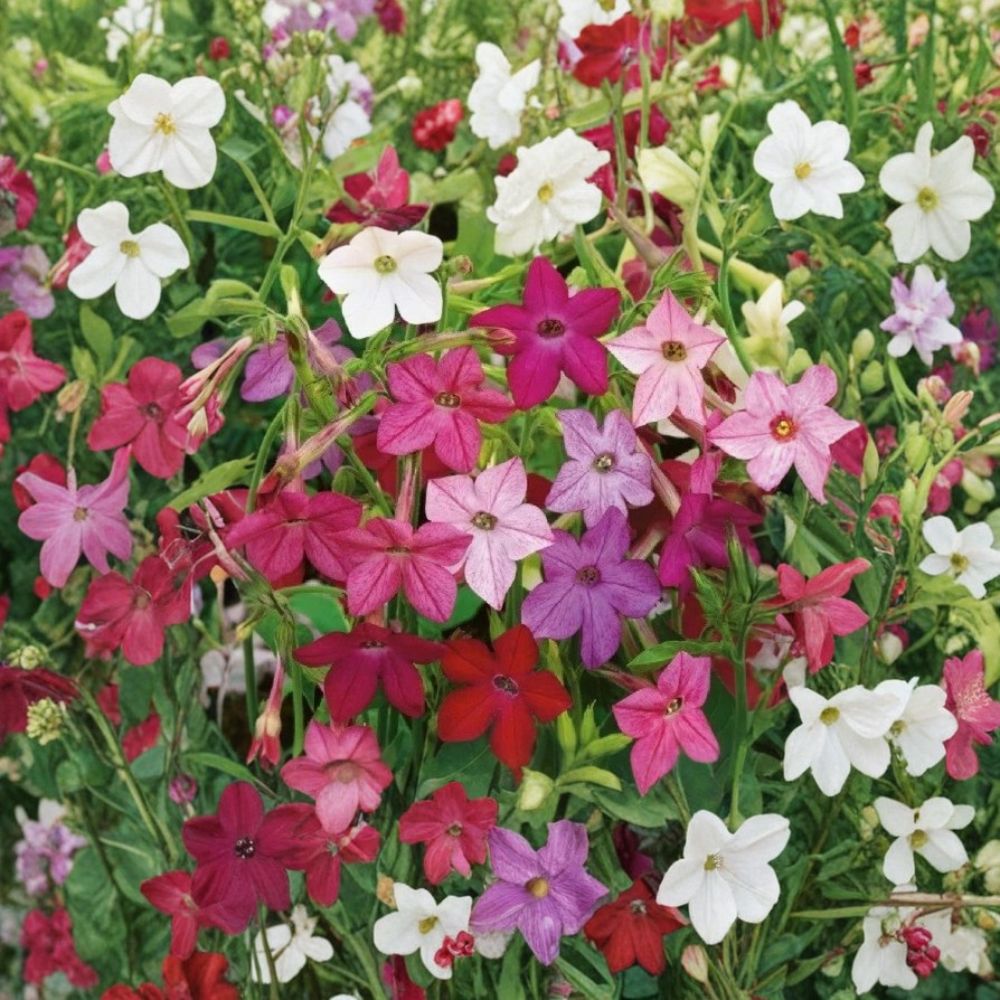 Jasmine Tobacco Seeds Mix – Nicotiana alata 10,000+ Pack | Fragrant Evening Blooms | Pollinator Friendly Annual